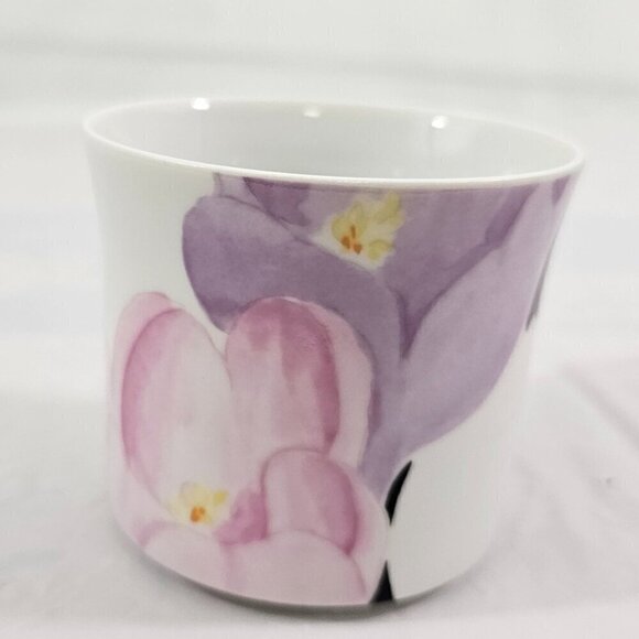 Mikasa Japan VOGUE L1052 Fine Porcelain Floral 8 Oz Flat Cups Mugs – Set of 4 - Picture 16 of 16